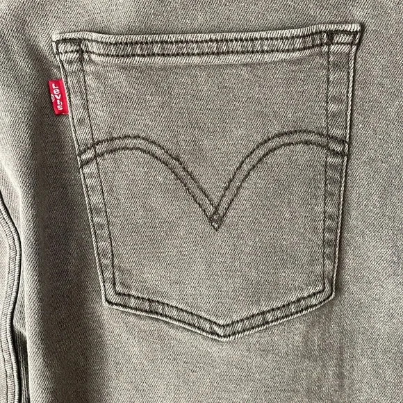 NWT Levi’s Ribcage Ankle Straight Jeans Plus Sz 22 Cosmic Chatter Gray High Rise - Picture 10 of 11
